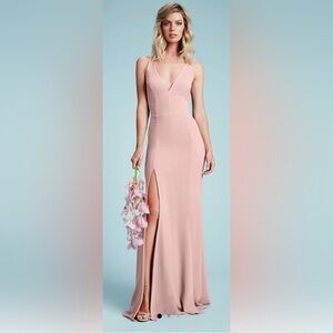 Anthropologie Dress The Population Iris‎ Body-Hugging V-Neck Gown Size M